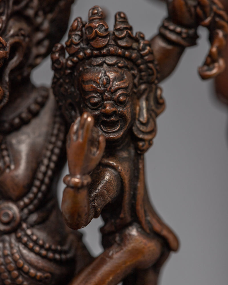 Yamantaka Benefits Sculpture | Buddhist Deity Figurine For Ritual