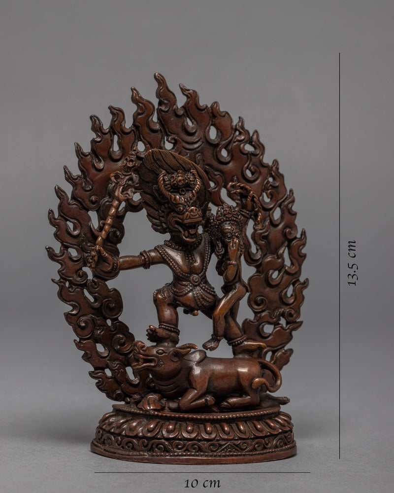 Yamantaka Benefits Sculpture | Buddhist Deity Figurine For Ritual