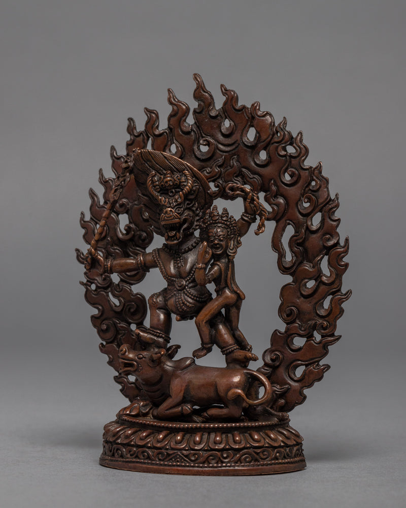 Yamantaka Benefits Sculpture | Buddhist Deity Figurine For Ritual
