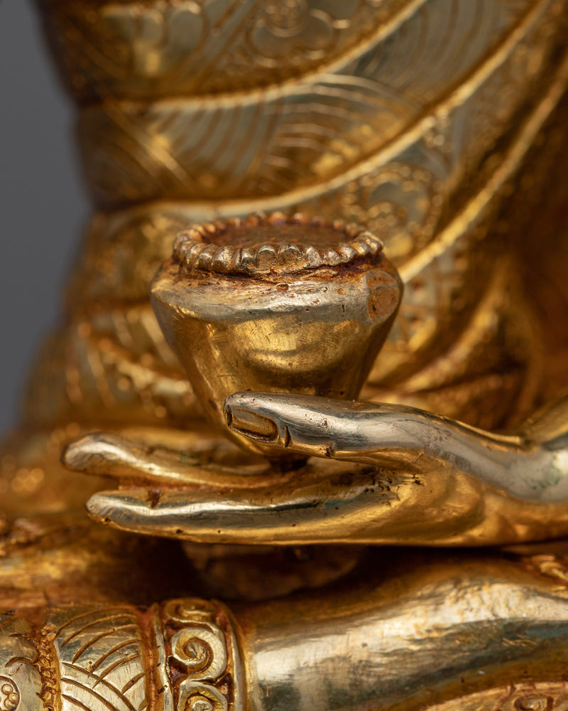 Gold Statue of Buddha | Traditional Himalayan Fine Artwork