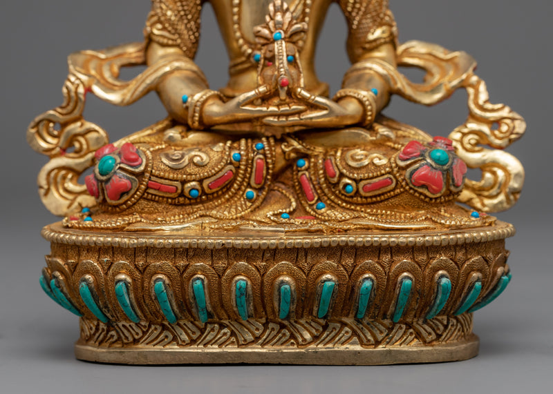 Amitayus Buddha of Infinite Life | Gold Gilded Nepali Figurine