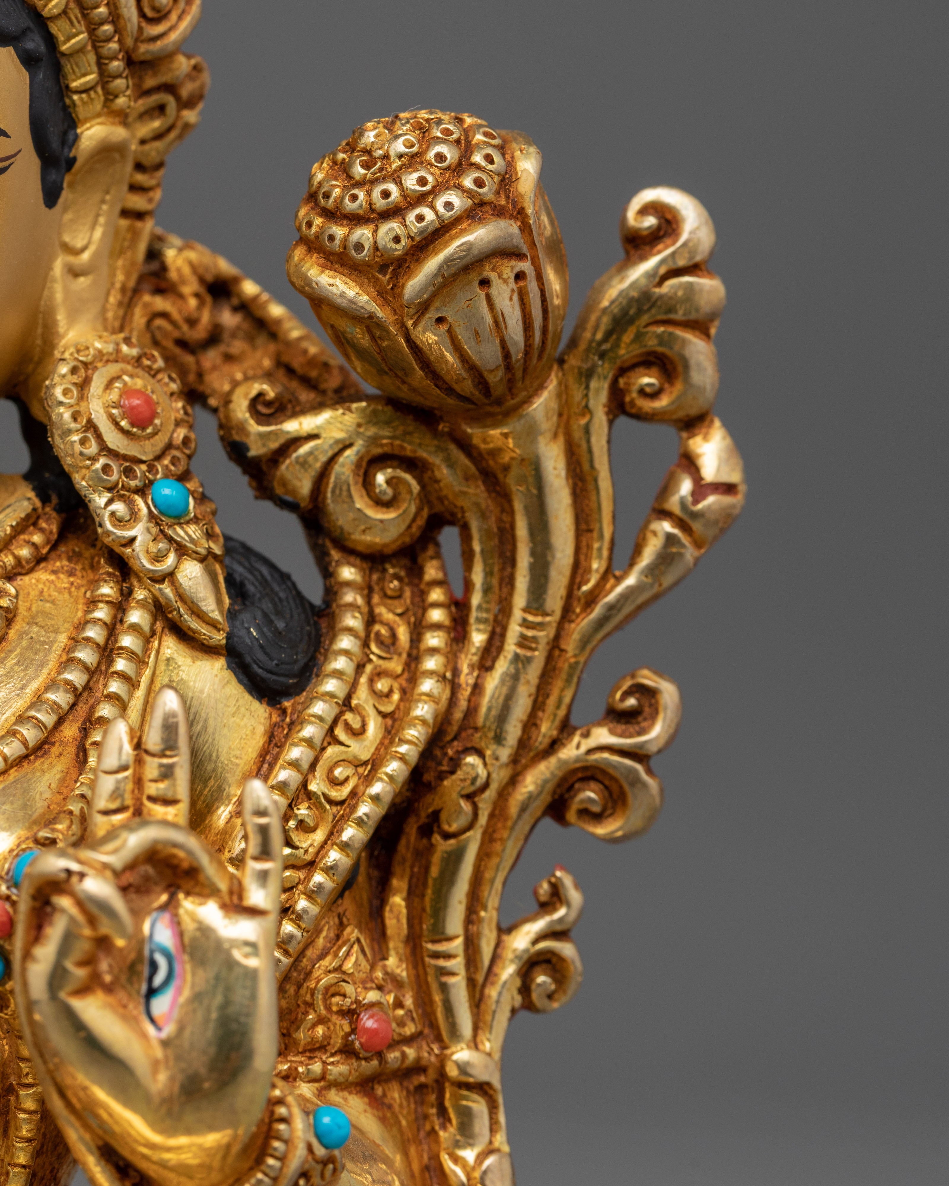 Small White Tara Statue | Female Bodhisattva of Compassionate Activity