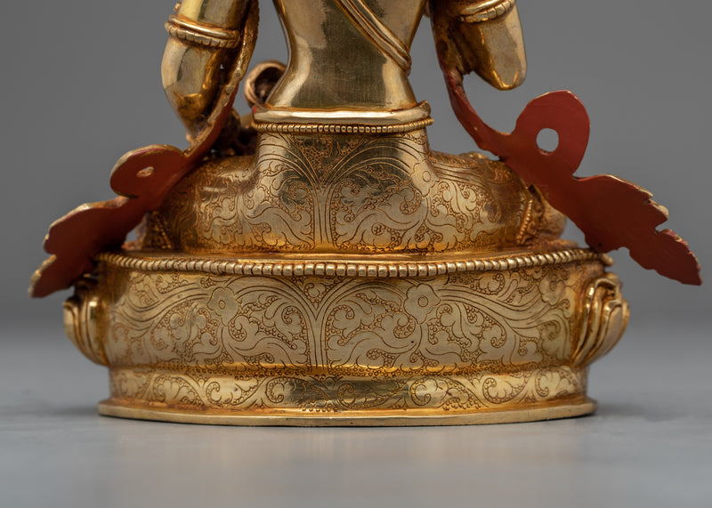 Guru Vajrasattva Statue | Traditional Gold Dorje Sempa Sculpture