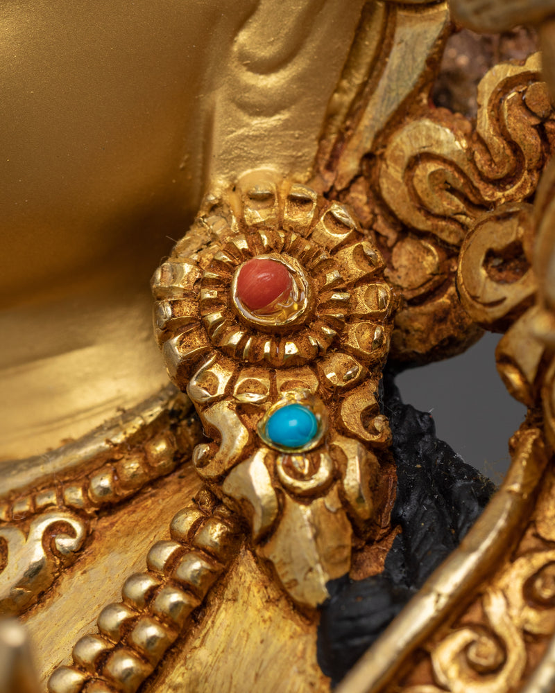 Manjushri Statue Tibetan | Handmade Bodhisattva Deity