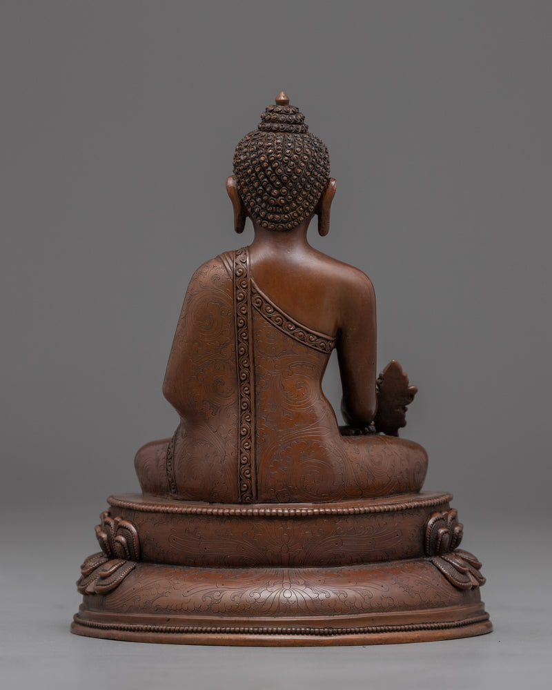 Buddha Medicine Statue | Handmade Bhaisajyaguru Copper Sculpture
