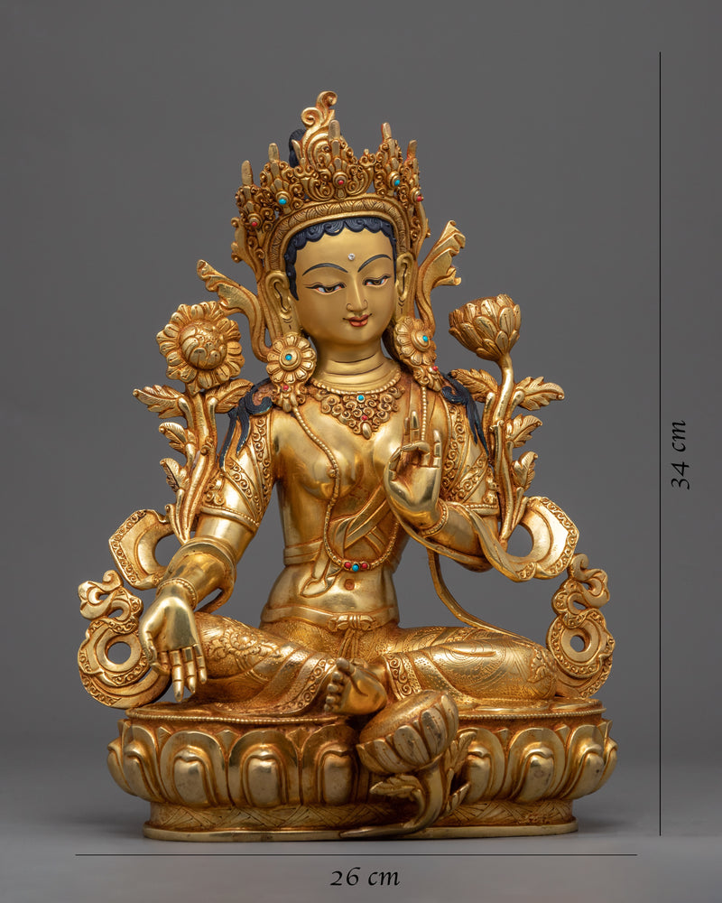Traditional Green Tara Statue Online | Himalayan Buddhist Art