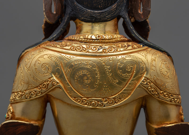 Amitayus Buddha of Infinite Life Statue | Gold Gilded Himalayan Art