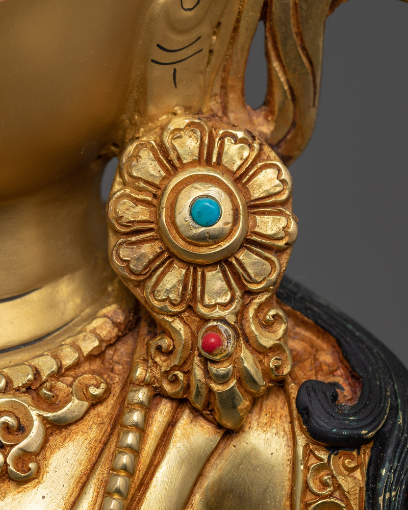 Amitayus Buddha of Infinite Life Statue | Gold Gilded Himalayan Art