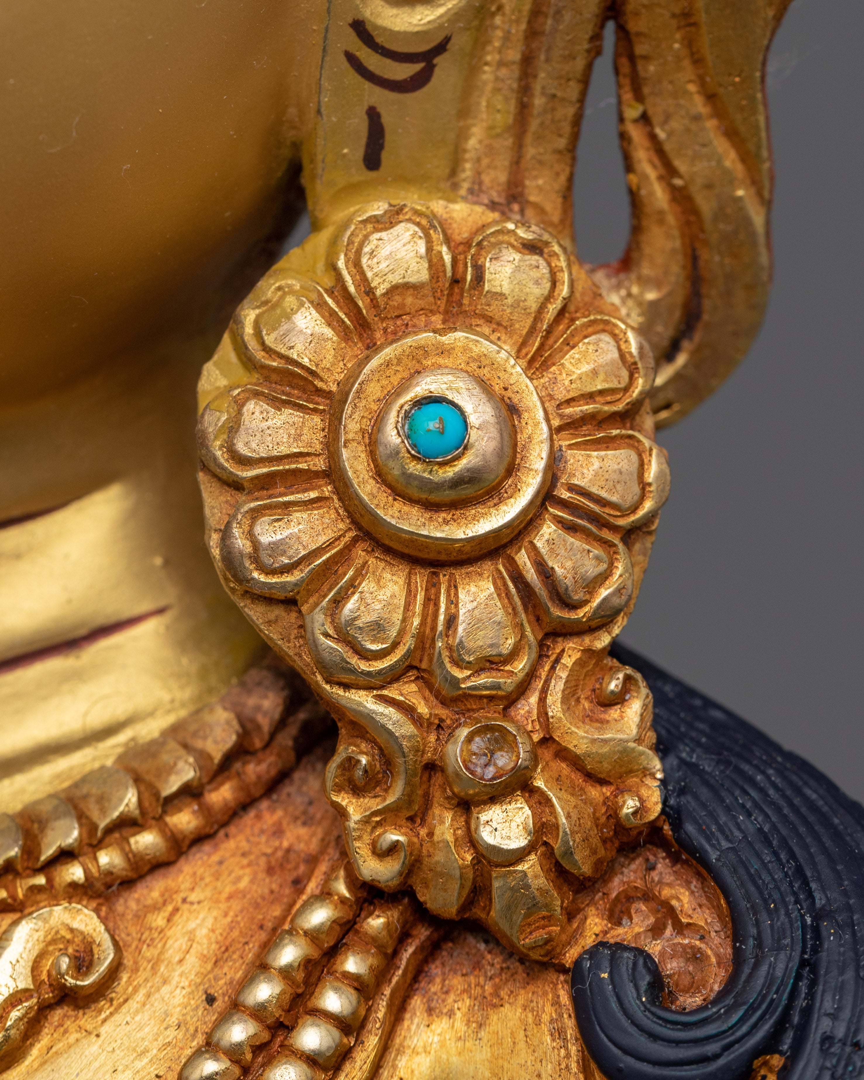 Gold Gilded Vajrasattva Purification Sculpture | Traditional Buddhist Art