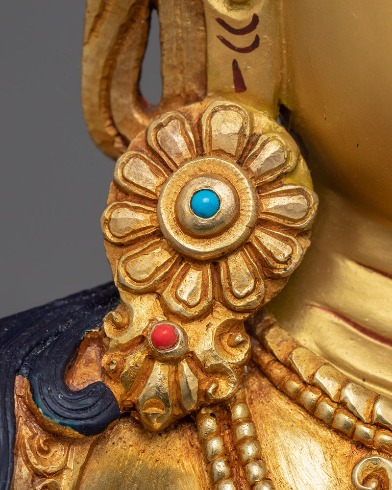Manjushri Flaming Sword Sculpture | Bodhisattva Art for Meditation