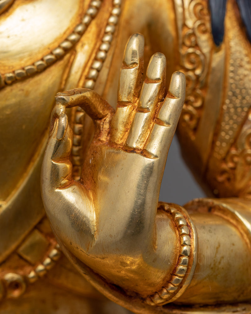 Manjushri Flaming Sword Sculpture | Bodhisattva Art for Meditation
