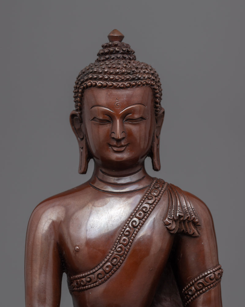 Buddha Shakyamuni Statue Meaning | Oxidized Copper Buddhist Sculpture