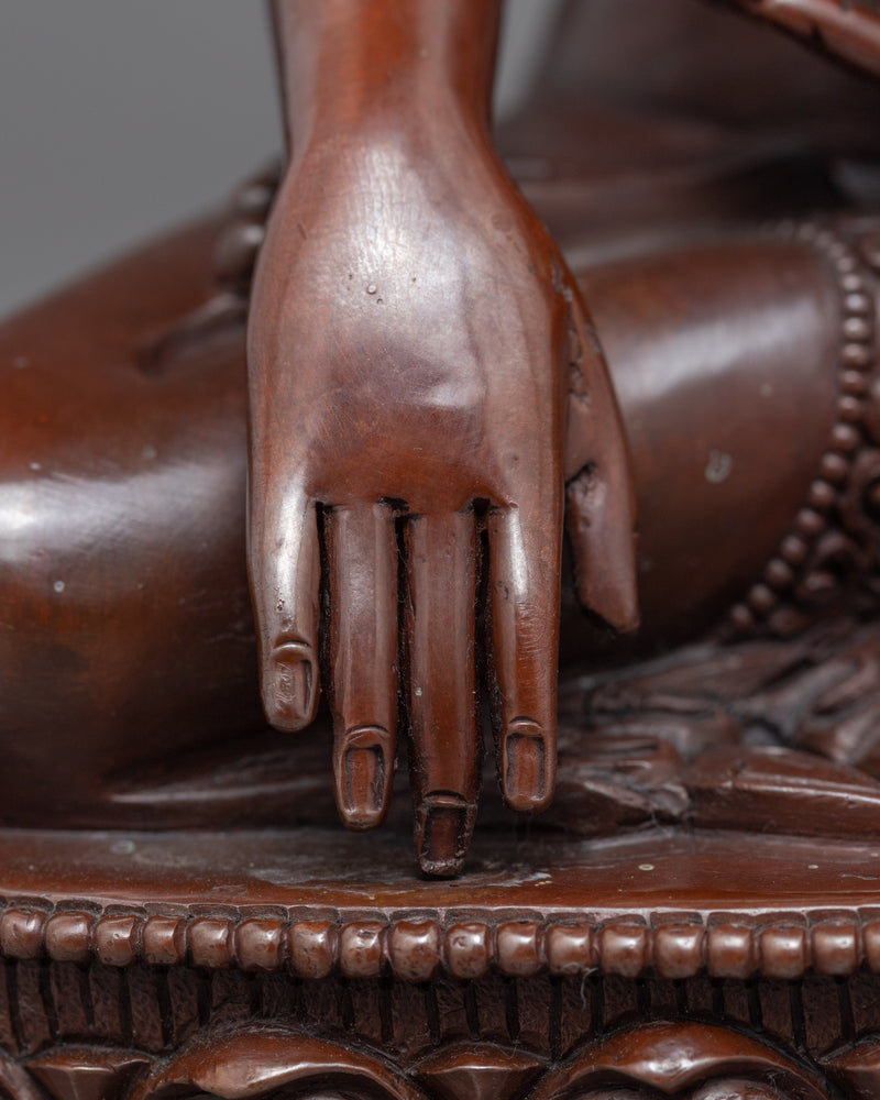 Buddha Shakyamuni Statue Meaning | Oxidized Copper Buddhist Sculpture
