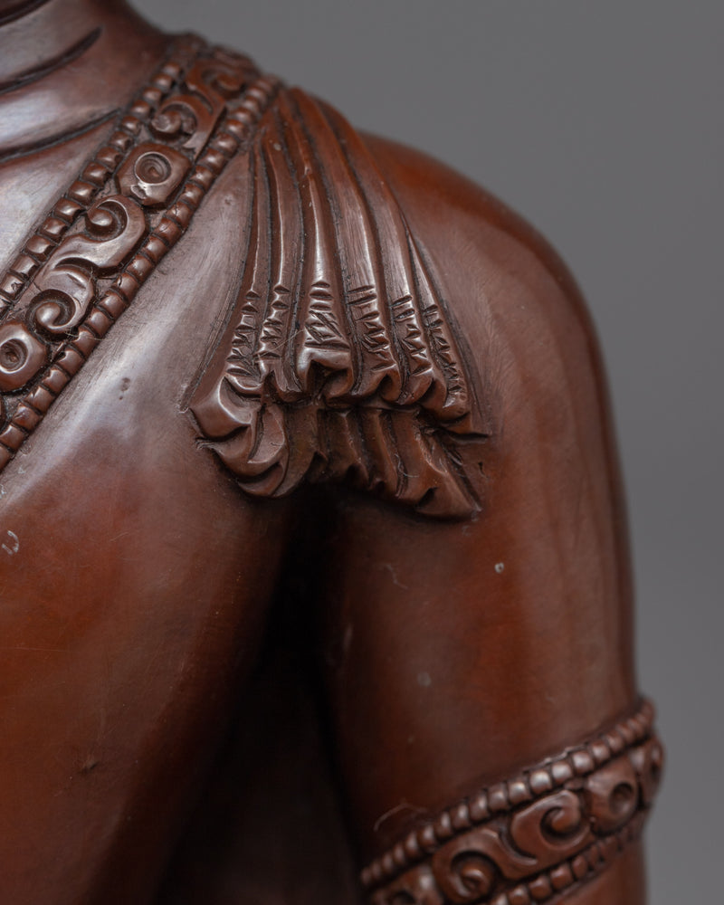 Buddha Shakyamuni Statue Meaning | Oxidized Copper Buddhist Sculpture