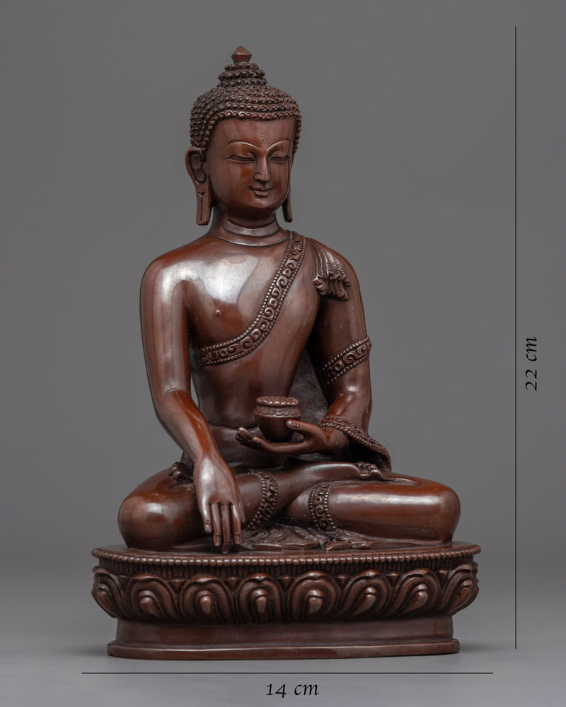 Buddha Shakyamuni Statue Meaning | Oxidized Copper Buddhist Sculpture