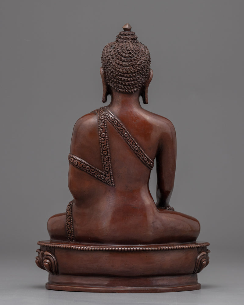 Buddha Shakyamuni Statue Meaning | Oxidized Copper Buddhist Sculpture