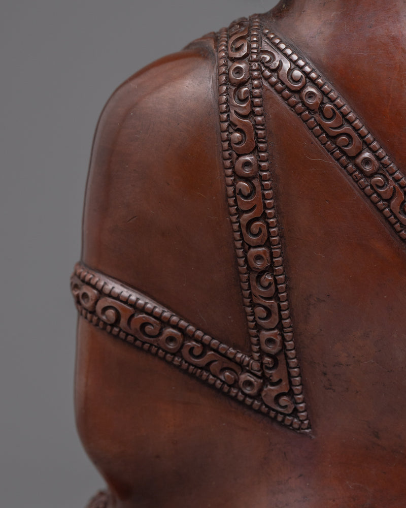 Buddha Shakyamuni Statue Meaning | Oxidized Copper Buddhist Sculpture