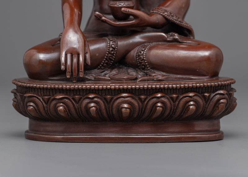 Buddha Shakyamuni Statue Meaning | Oxidized Copper Buddhist Sculpture