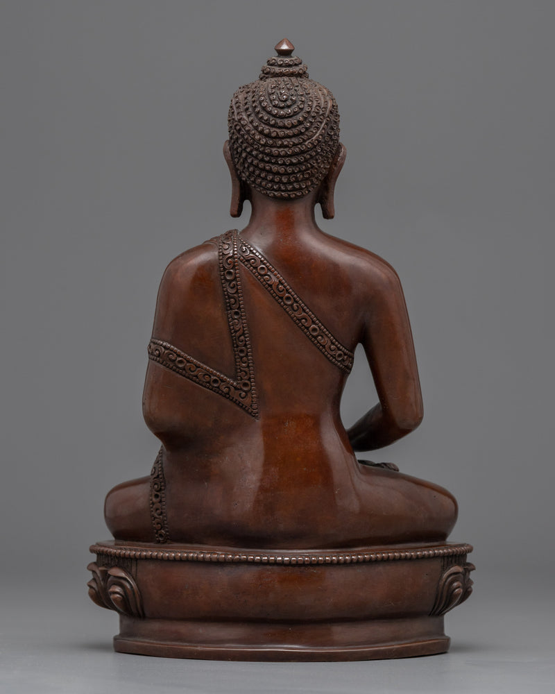 Amitabha Buddha Bronze Statue | Oxidized Copper Buddhist Art