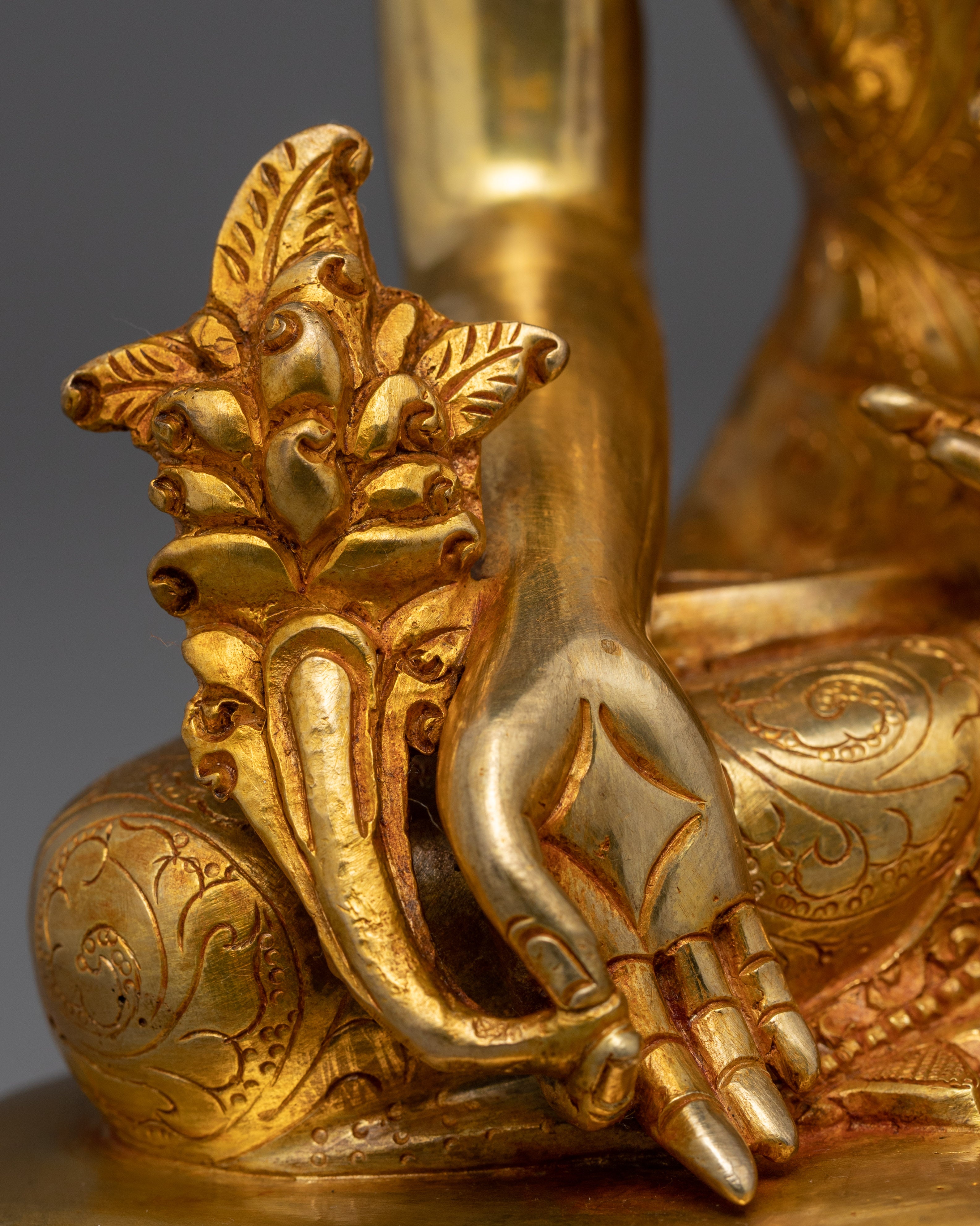 Medicine Buddha Statue Tibetan | Gold Gilded Statue for Healing