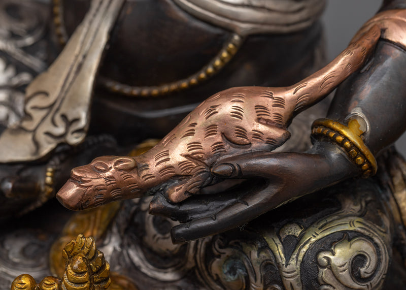Hand Crafted Dzambhala Practice Statue | Buddhist Figurine for Rituals and Meditations