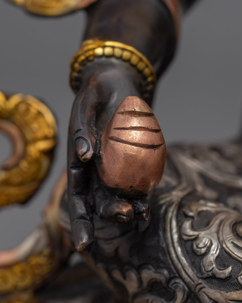 Hand Crafted Dzambhala Practice Statue | Buddhist Figurine for Rituals and Meditations