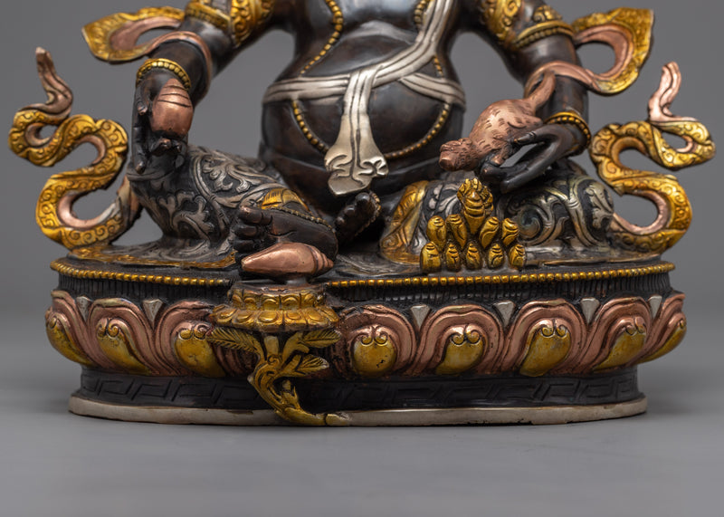 Hand Crafted Dzambhala Practice Statue | Buddhist Figurine for Rituals and Meditations