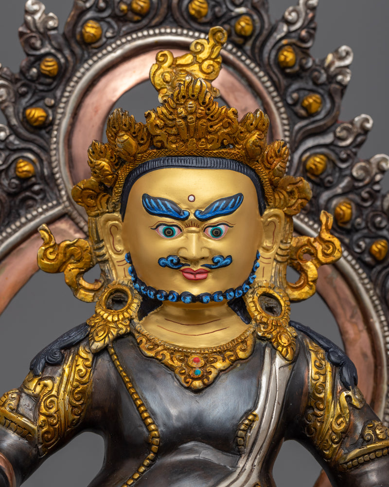 Hand Crafted Dzambhala Practice Statue | Buddhist Figurine for Rituals and Meditations