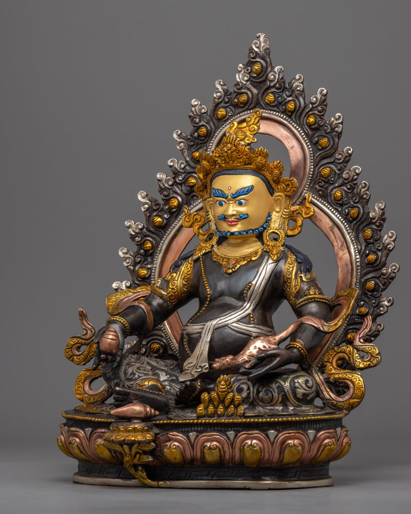 Hand Crafted Dzambhala Practice Statue | Buddhist Figurine for Rituals and Meditations