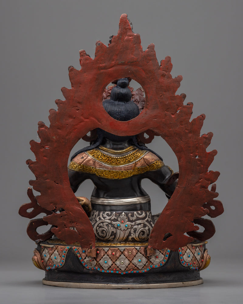 Hand Crafted Dzambhala Practice Statue | Buddhist Figurine for Rituals and Meditations