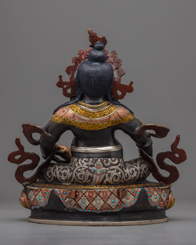 Hand Crafted Dzambhala Practice Statue | Buddhist Figurine for Rituals and Meditations