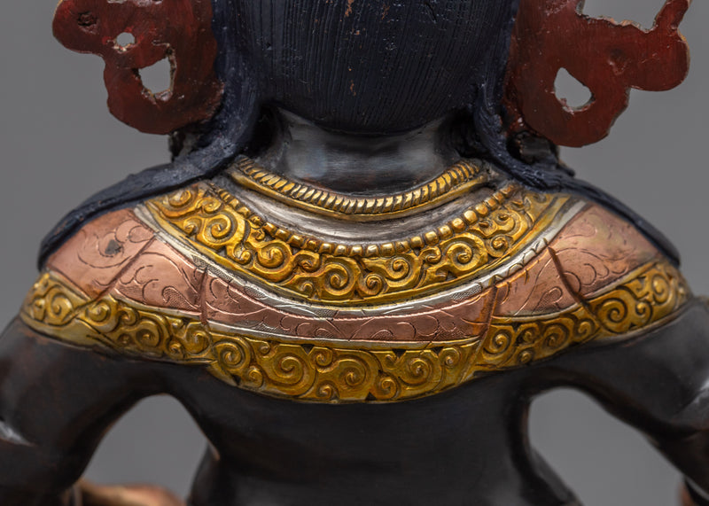 Hand Crafted Dzambhala Practice Statue | Buddhist Figurine for Rituals and Meditations