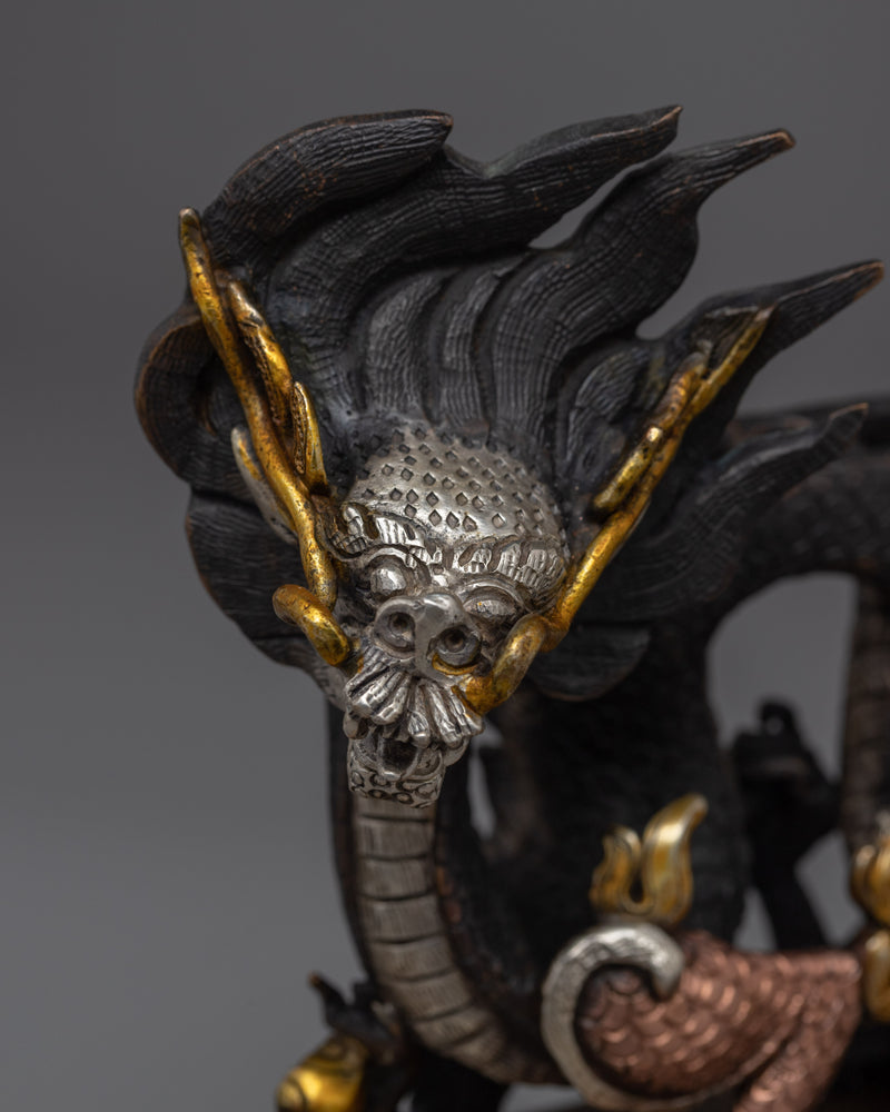 Tibetan White Dzambhala Sculpture | Buddhist Deity of Wealth Statue