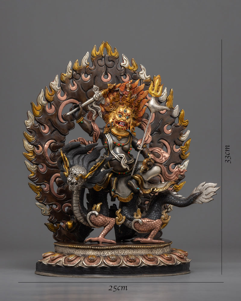 Tibetan White Dzambhala Sculpture | Buddhist Deity of Wealth Statue