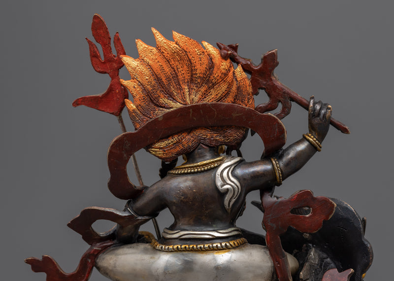 Tibetan White Dzambhala Sculpture | Buddhist Deity of Wealth Statue