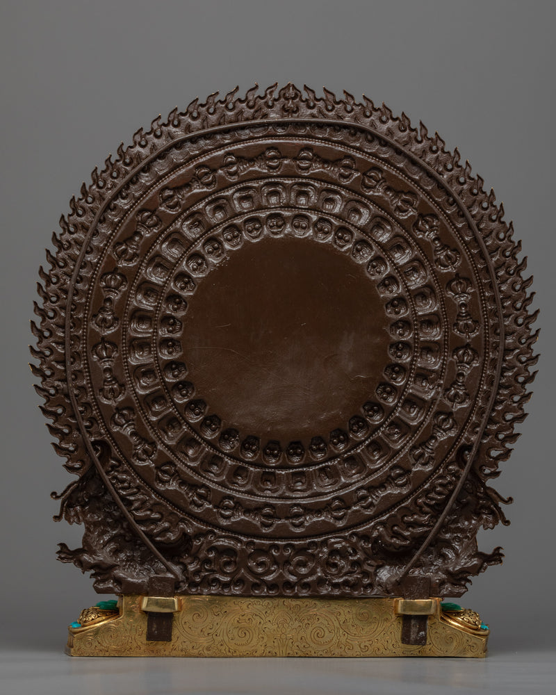 Vajrapani Bodhisattva Gold Gilded Statue | Hand-Carved Bodhisattva Statue