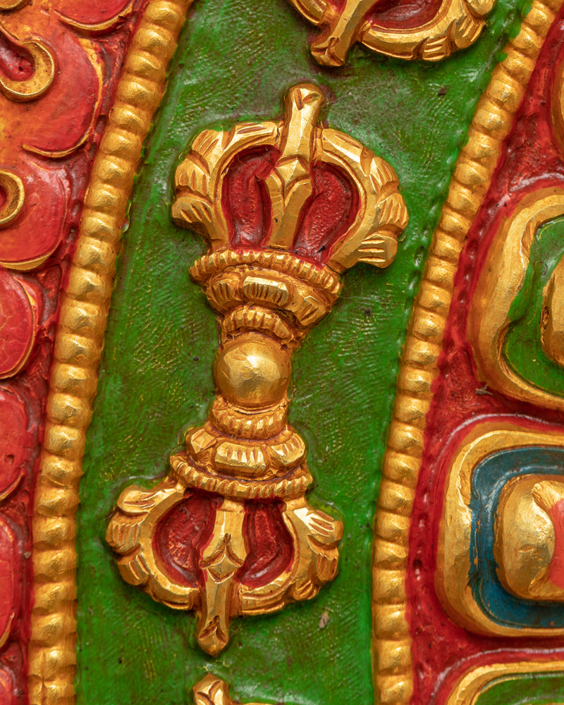 Vajrapani Bodhisattva Gold Gilded Statue | Hand-Carved Bodhisattva Statue