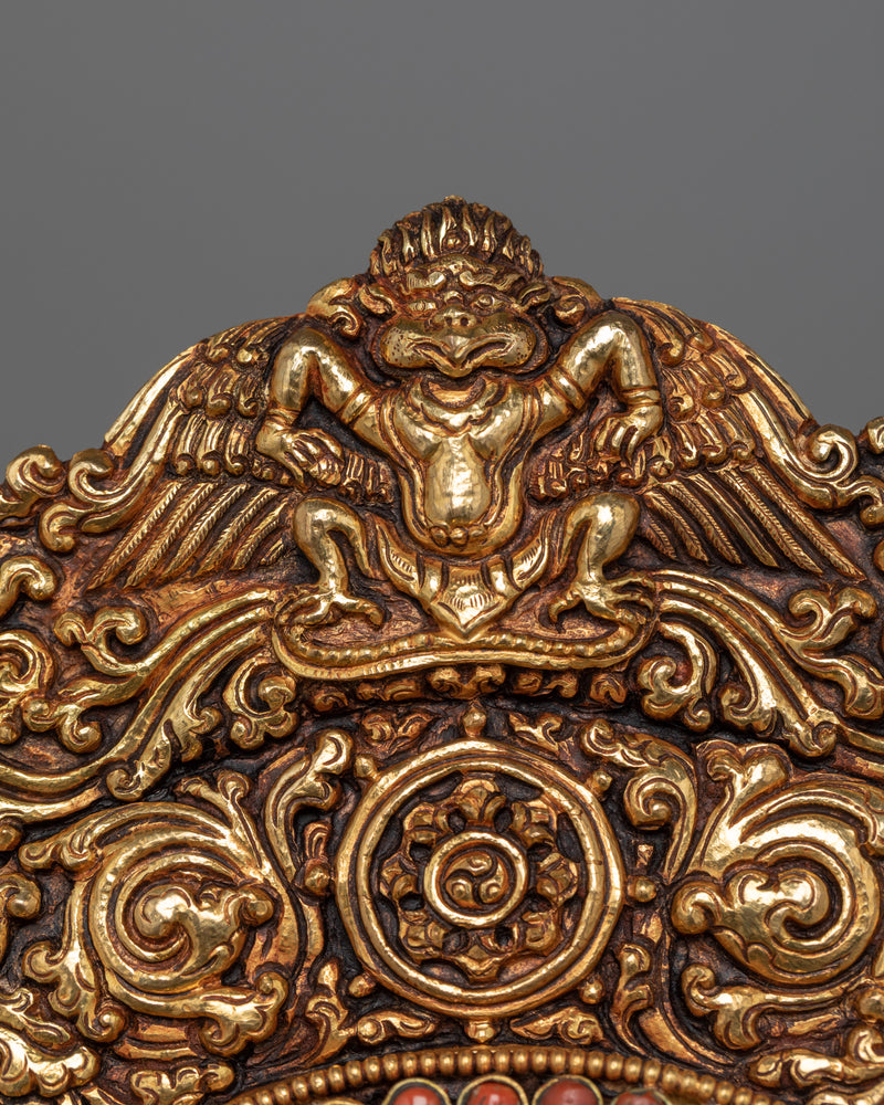 Gold Gilded Statue Guru Rinpoche Padmasambhava | Traditional Buddhist Art