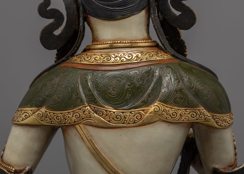 Tibetan Dorje Sempa Vajrasattva Statue | Gold Gilded Himalayan Buddhist Art