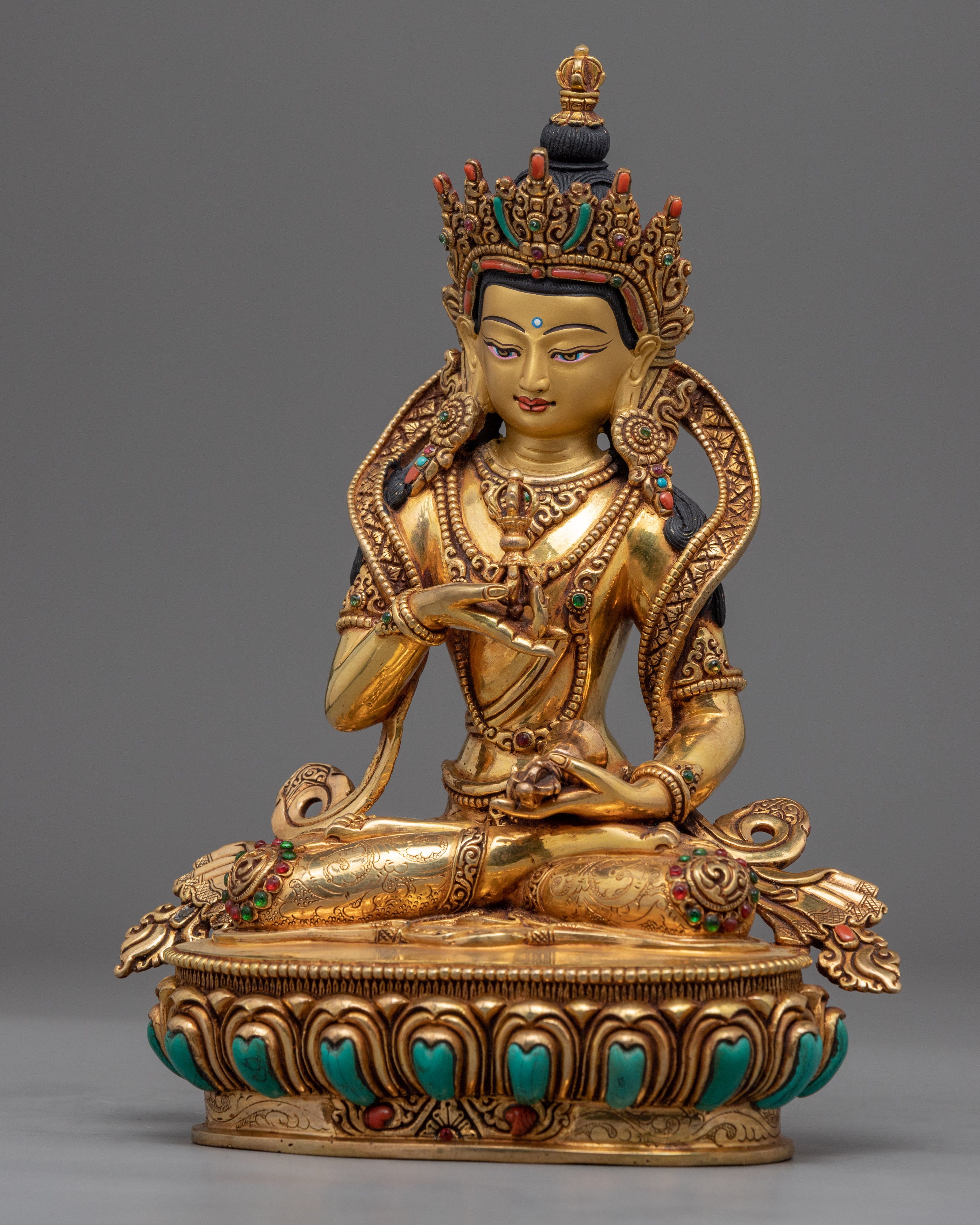 Tibetan Vajrasattva  Bodhisattva Sculpture | Traditional Himalayan Art