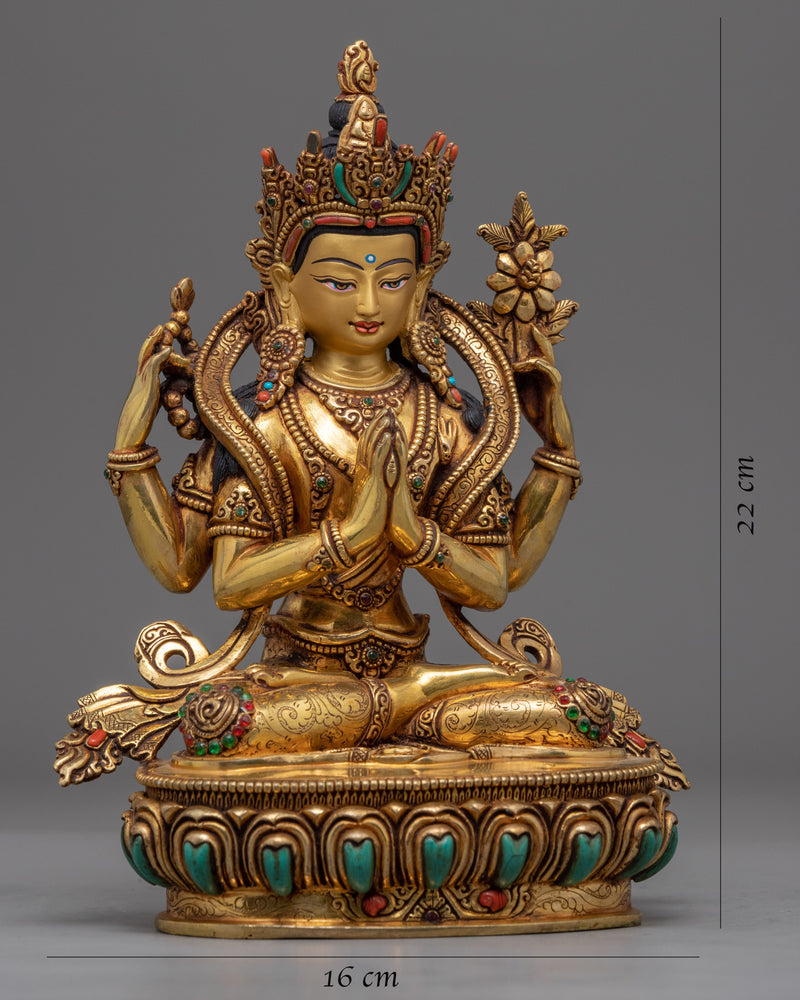 Chenrezig Avalokitesvara Bodhisattva Statue | Hand-Crafted Buddhist Statue