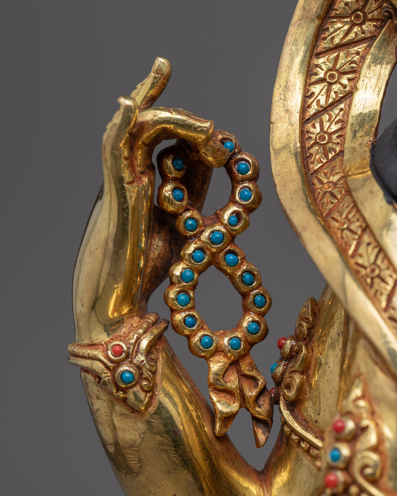 4 armed Chenrezig Bodhisattva Statue | Traditional Hand Carved Buddhist Statue