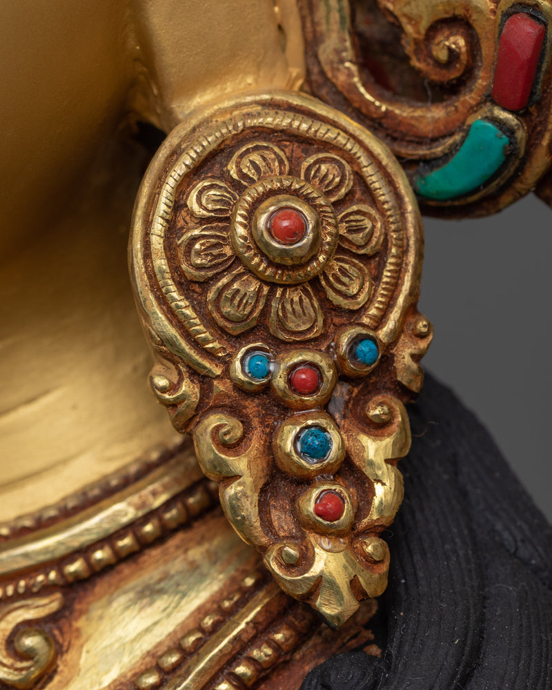Green Tara Bodhisattva Statue | Traditional Himalayan Buddhist Statue