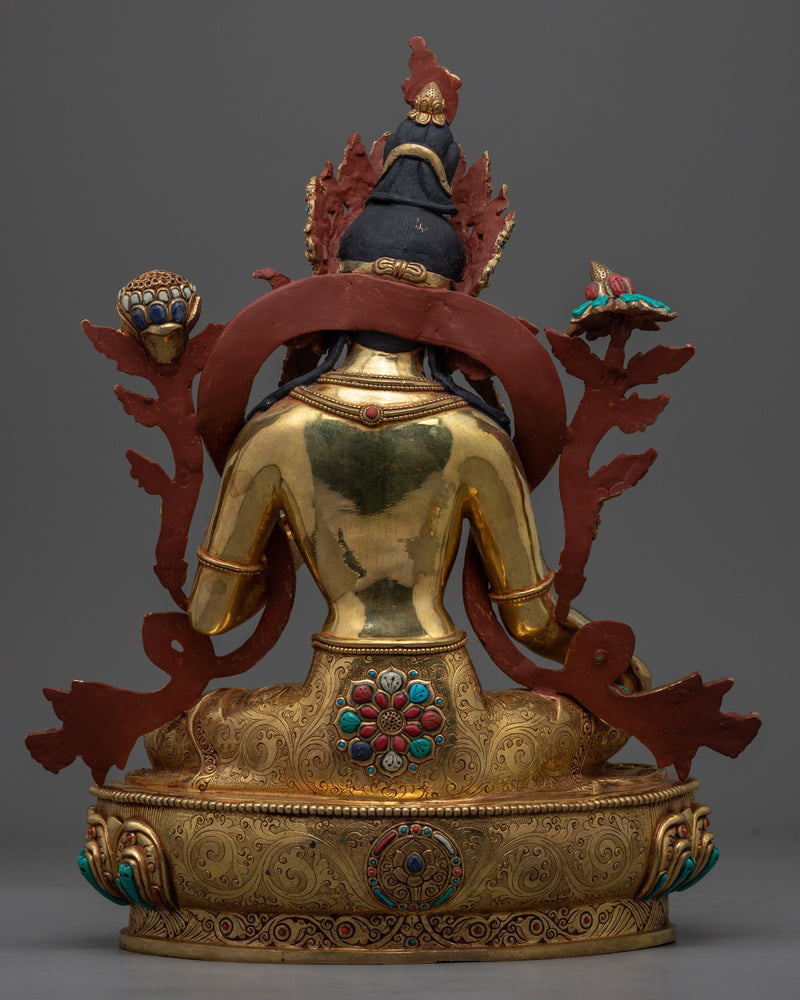 Green Tara Bodhisattva Statue | Traditional Himalayan Buddhist Statue