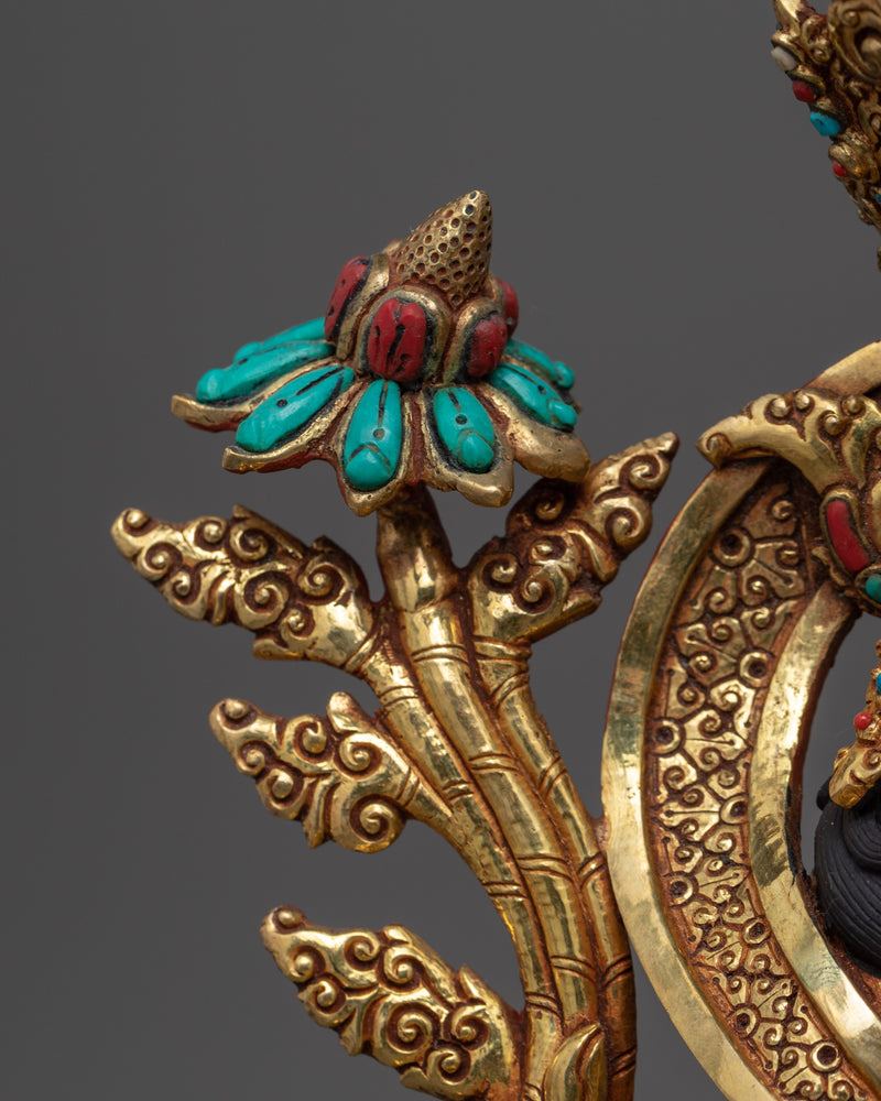 Green Tara Bodhisattva Statue | Traditional Himalayan Buddhist Statue