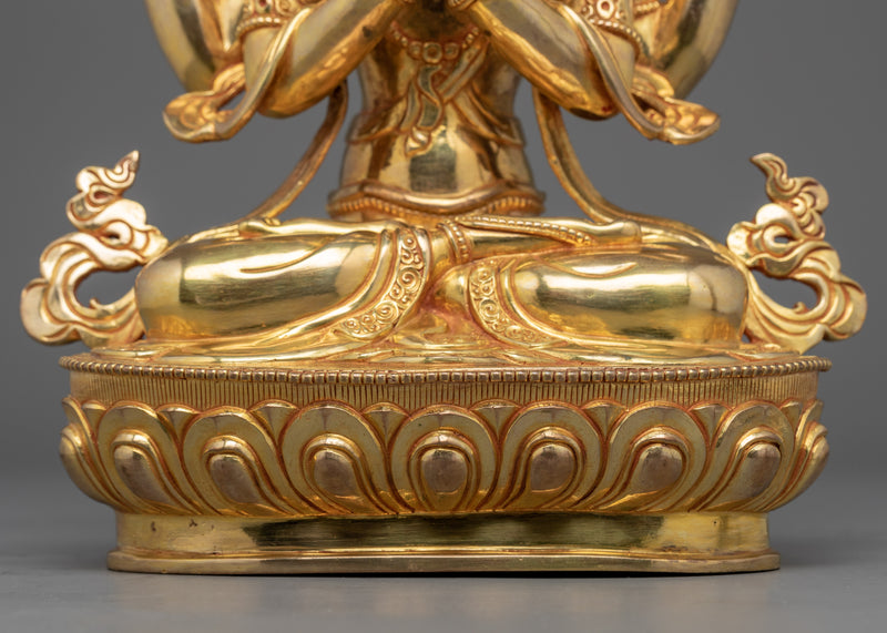 4 Arm Chenrezig Statue | Handmade Buddhist Deity of Compassion