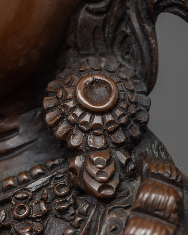 Chenrezig Copper Statue | Hand-Crafted Traditional Artwork of Nepal