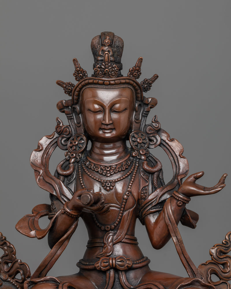 Bodhisattva Manjushri Wenshu | Handmade Fine Figurine of Nepal