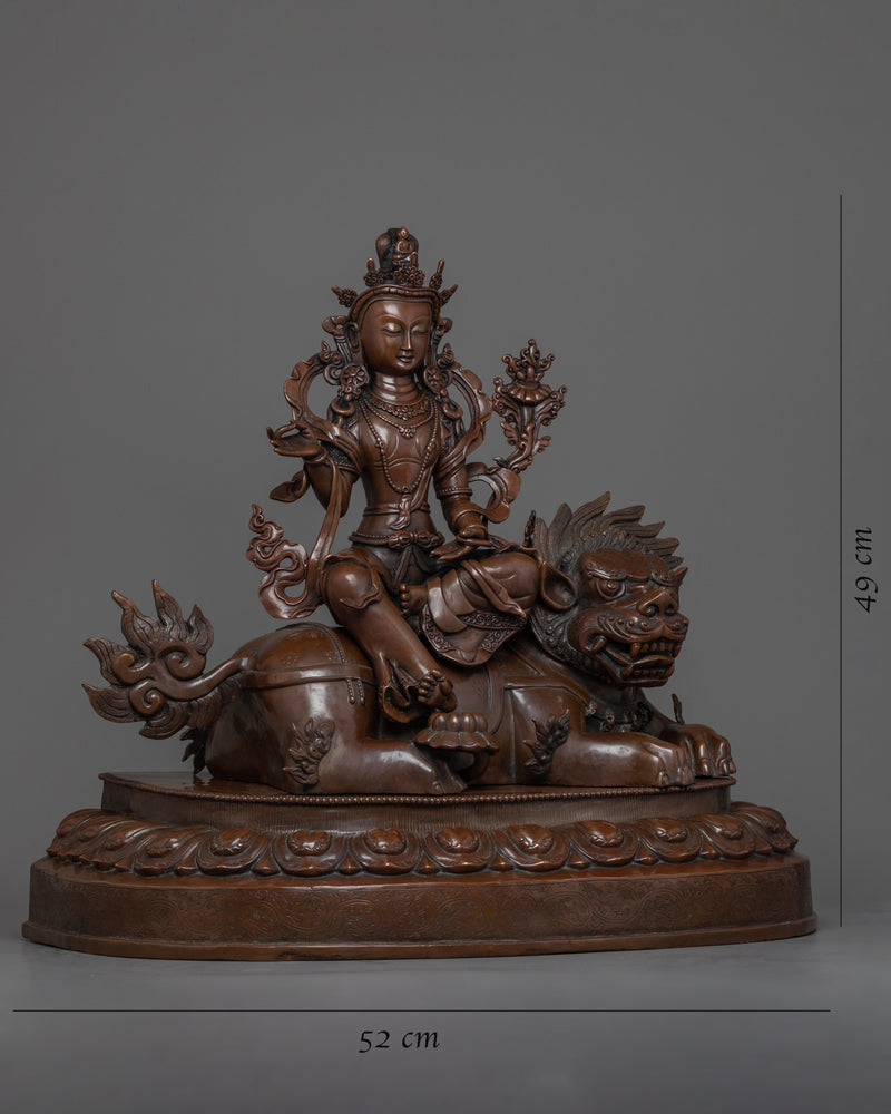 Buddhist line Art Chenrezig Statue | Handmade Fine Artwork of Nepal