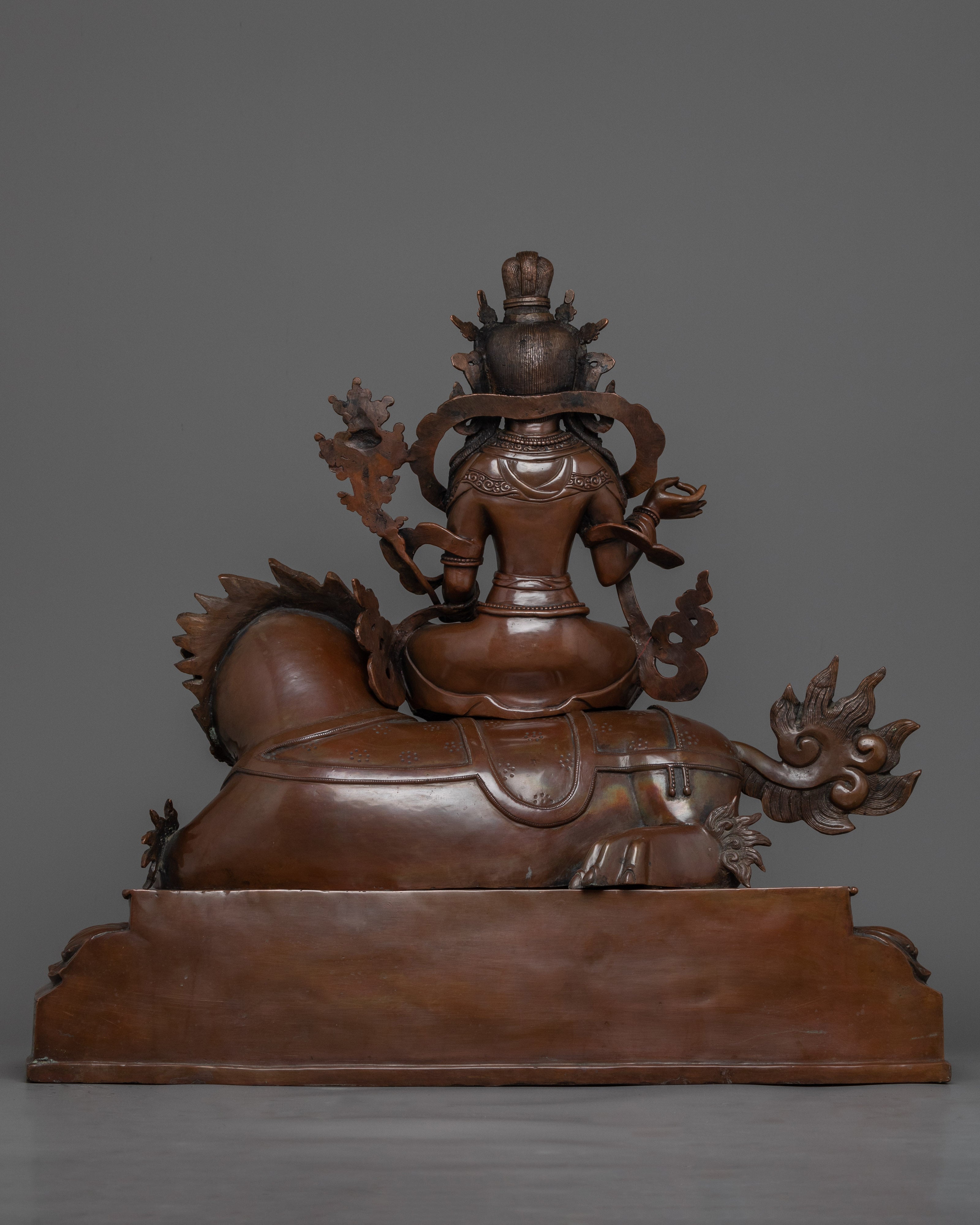 Oxidized Buddhist Art Chenrezig Statue | Handmade Fine Artwork of Nepal